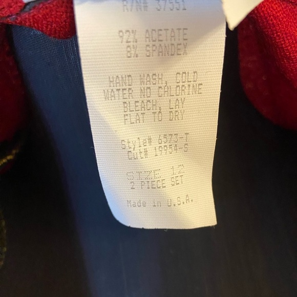 Vintage Focus Studio Red Sparkle Open Front Cardigan Blouse Jacket - Picture 9 of 12